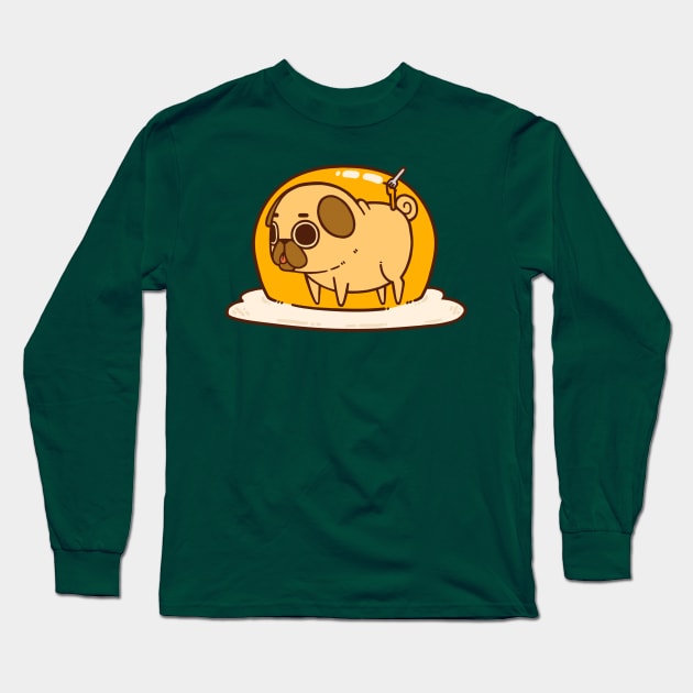 Egg Puglie Long Sleeve T-Shirt by Puglie Pug 